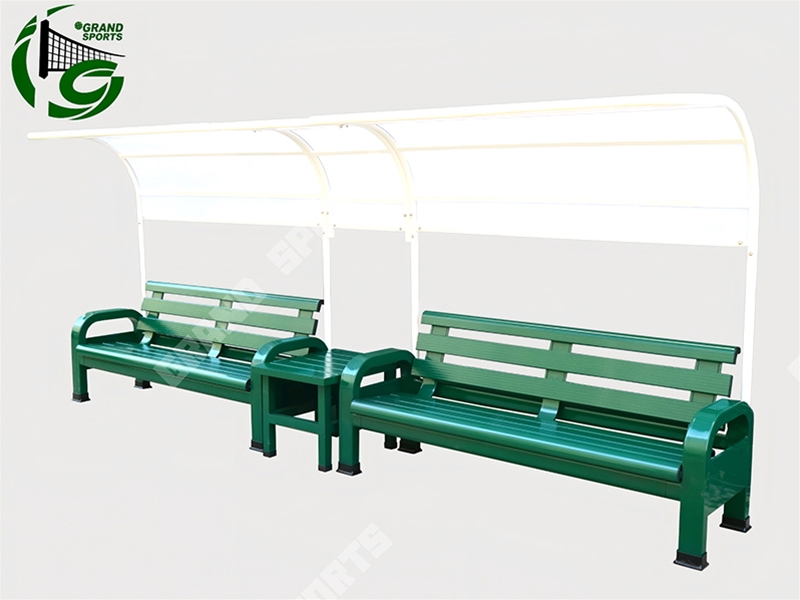 Aluminum Alloy Double Bench Set with Side Table & Canopy  GLDXXY-007